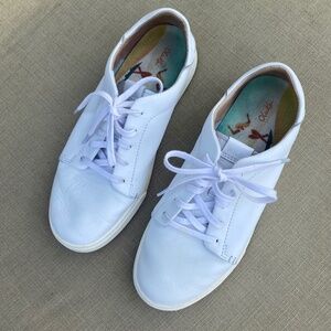 OlaKai White Leather Sneakers